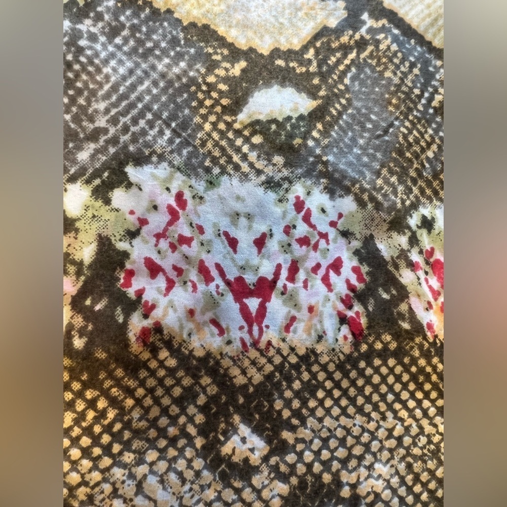 Chico’s | ladies snake print rectangular silk scarf - Picture 3 of 12